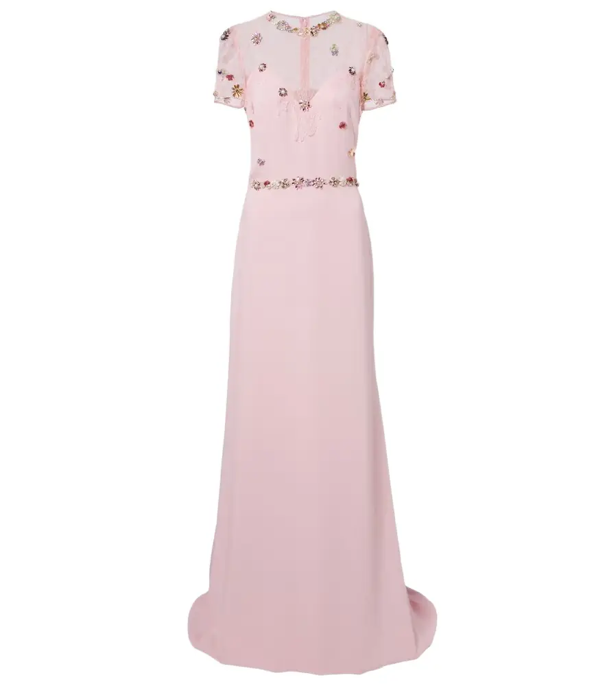 Costarellos Embellished crêpe gown