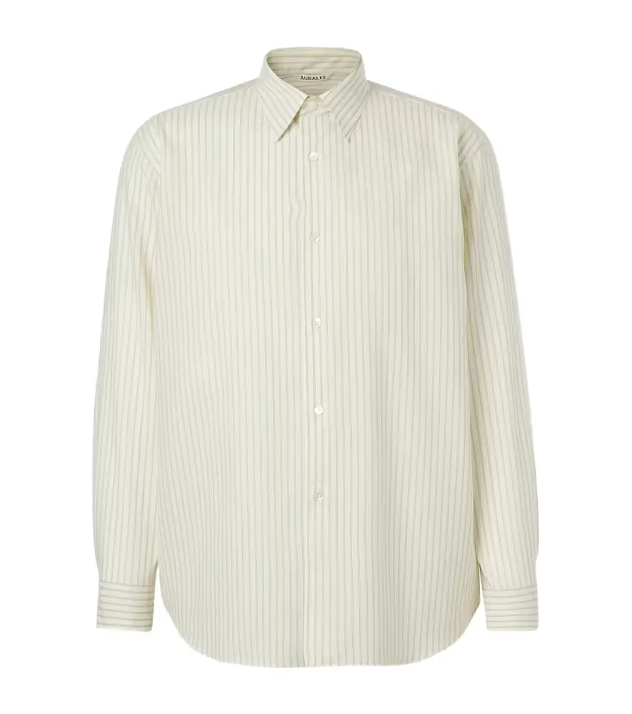 Auralee triped wool shirt