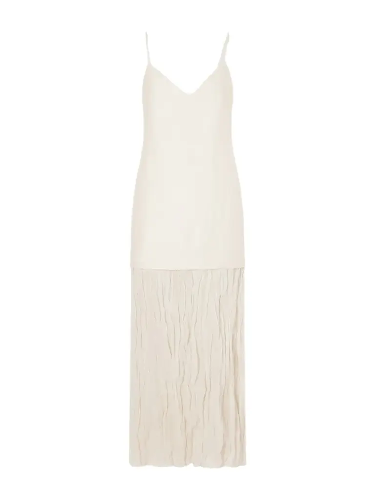 RÓHE Linen-blend And Chiffon Midi Dress