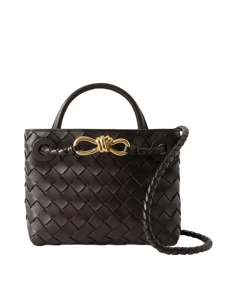 Bottega Veneta Mini Andiamo Intrecciato Leather Tote