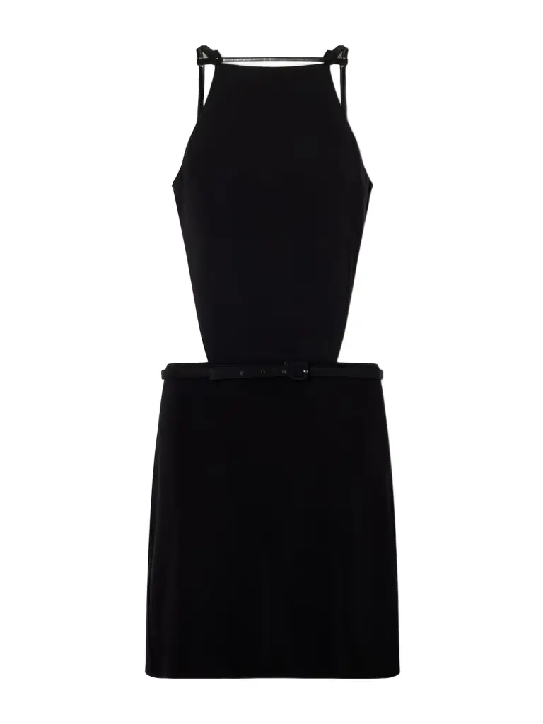 Courreges Open Back Jersey Mini Dress