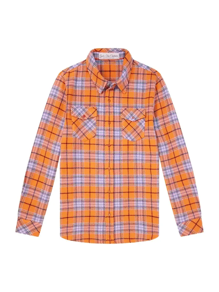 God's True Cashmere Midnight Sun Checked Cashmere Shirt - Men