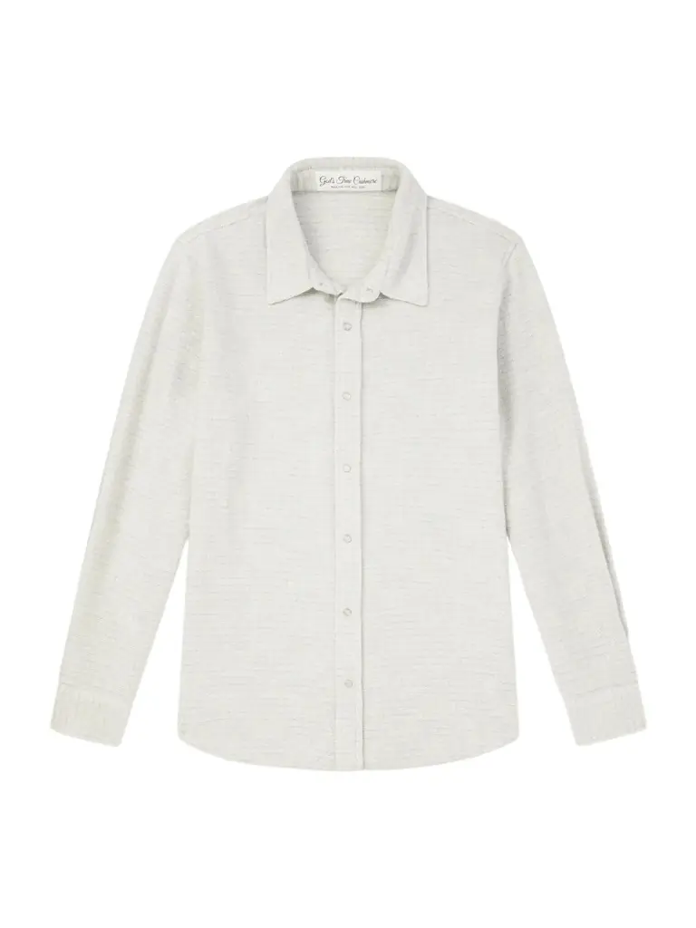 God's True Cashmere Pearlescente Ombre Checked Cashmere Shirt - Men