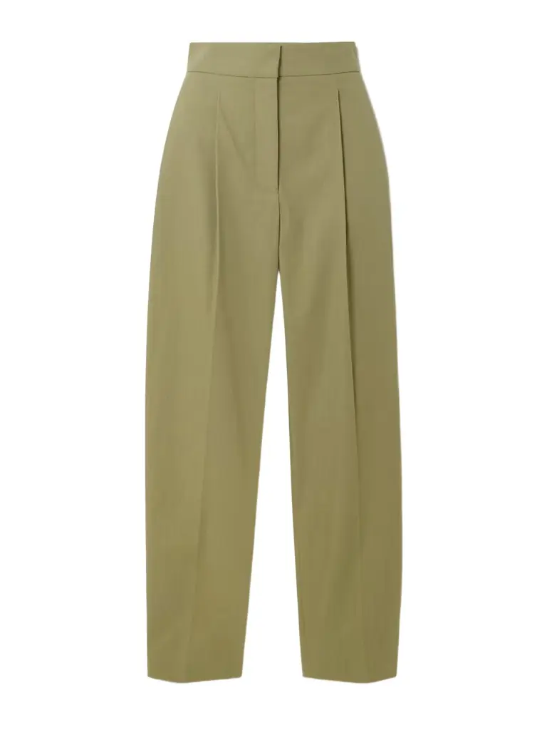Joseph Paver Pleated Cotton Tapered Pants