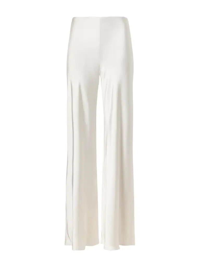 Norma Kamali Satin High-rise Wide-leg Pants