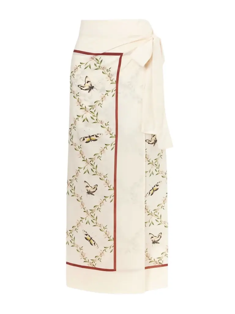 Agua by Agua Bendita Floral-print Wrap Cotton And Silk-blend Coverup
