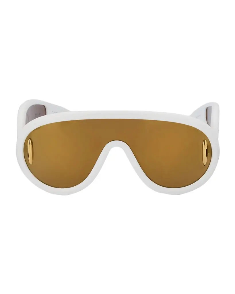 Loewe Men 's Wave Acetate Anagram-Temple Mask Sunglasses