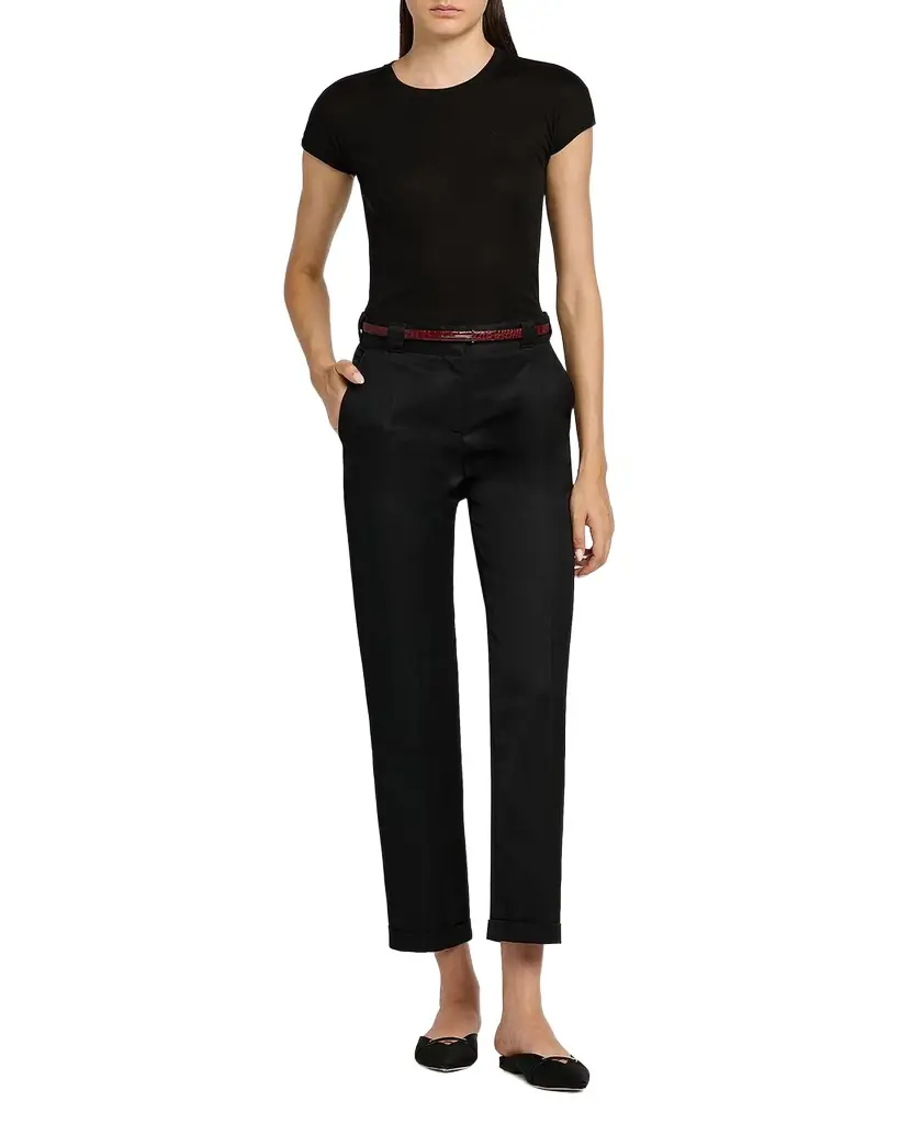 TOM FORD Croc-Effect Leather Belt