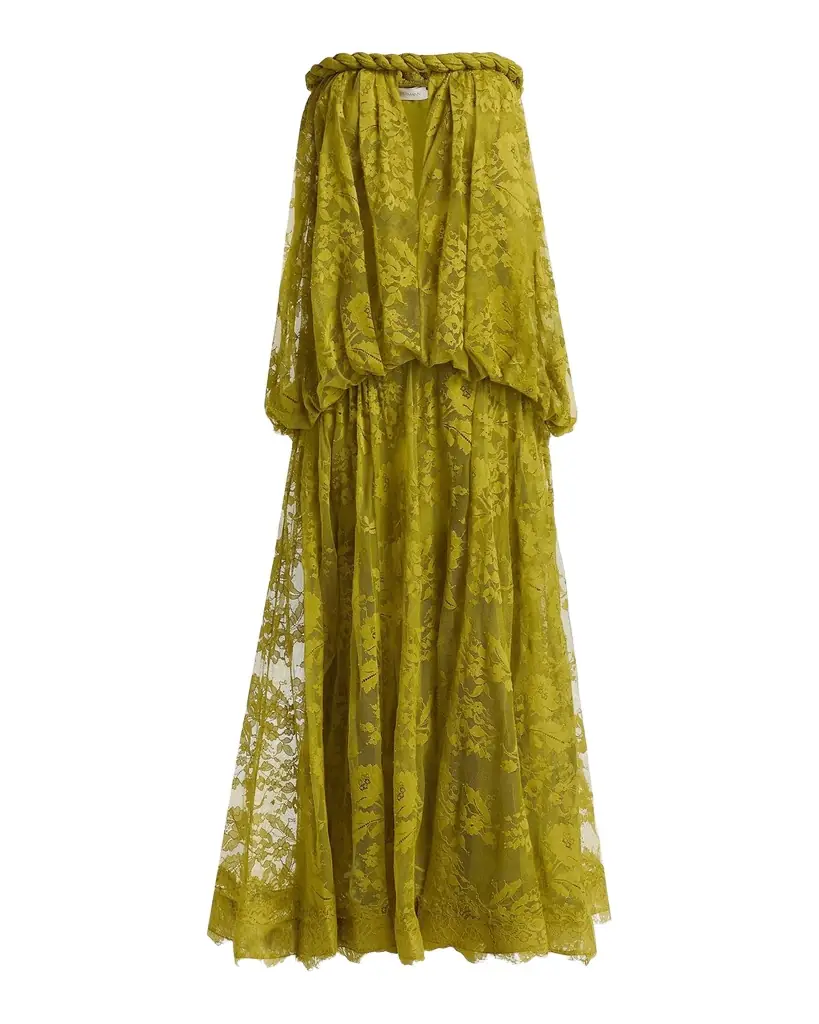 Zimmermann Luna Lace Bandeau Gown
