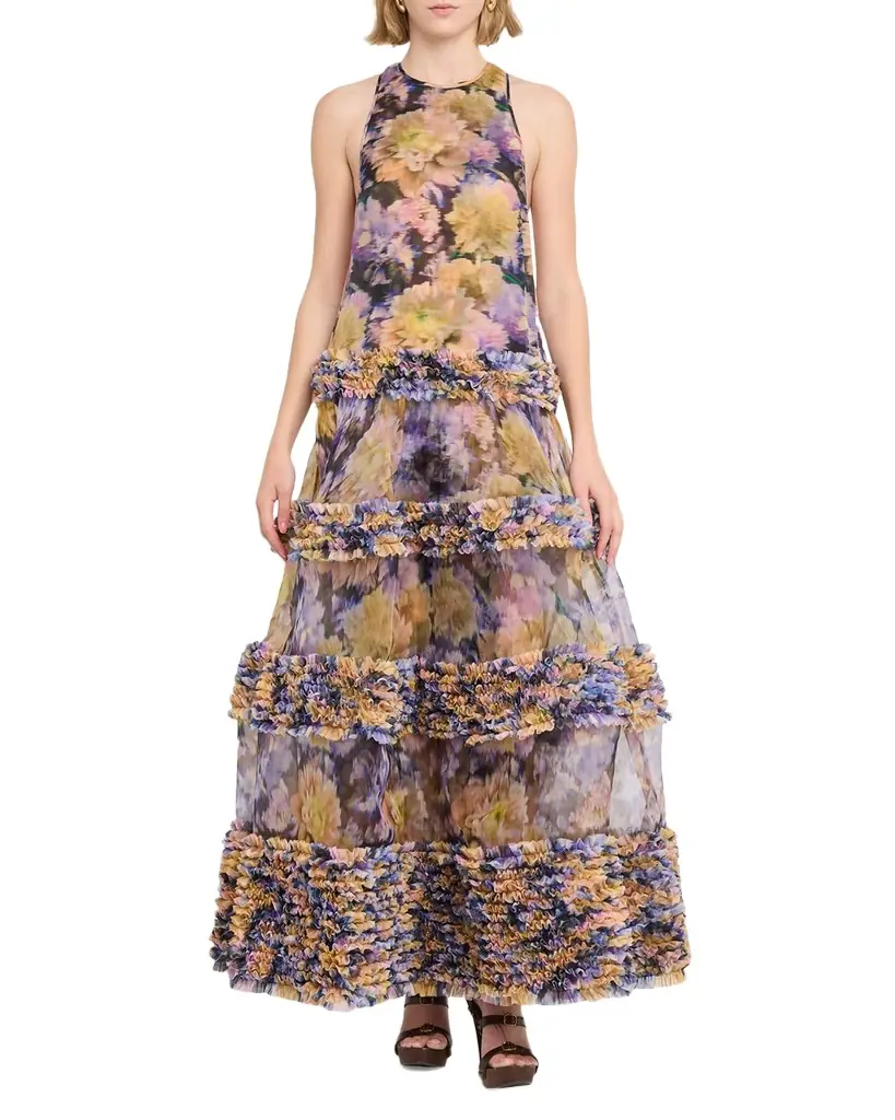 Zimmermann Luna Ruffle Maxi Dress
