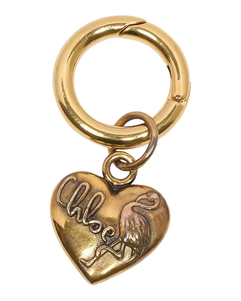 Chloe Flamingo Heart Bag Charm
