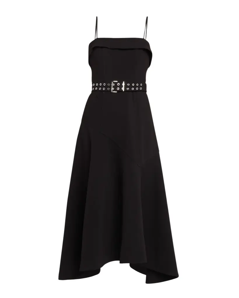 Ganni Future Twill Suiting Midi Dress