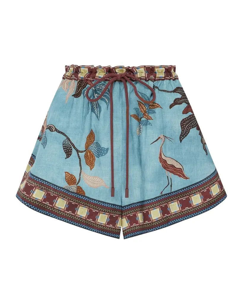 ALEMAIS Georgie Tropical Linen Shorts