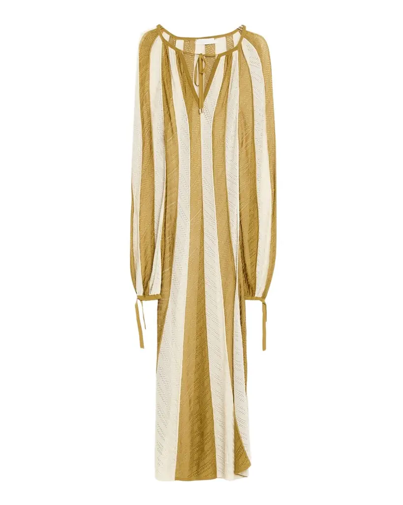 Zimmermann Mahon Splice Crochet Maxi Dress Coverup