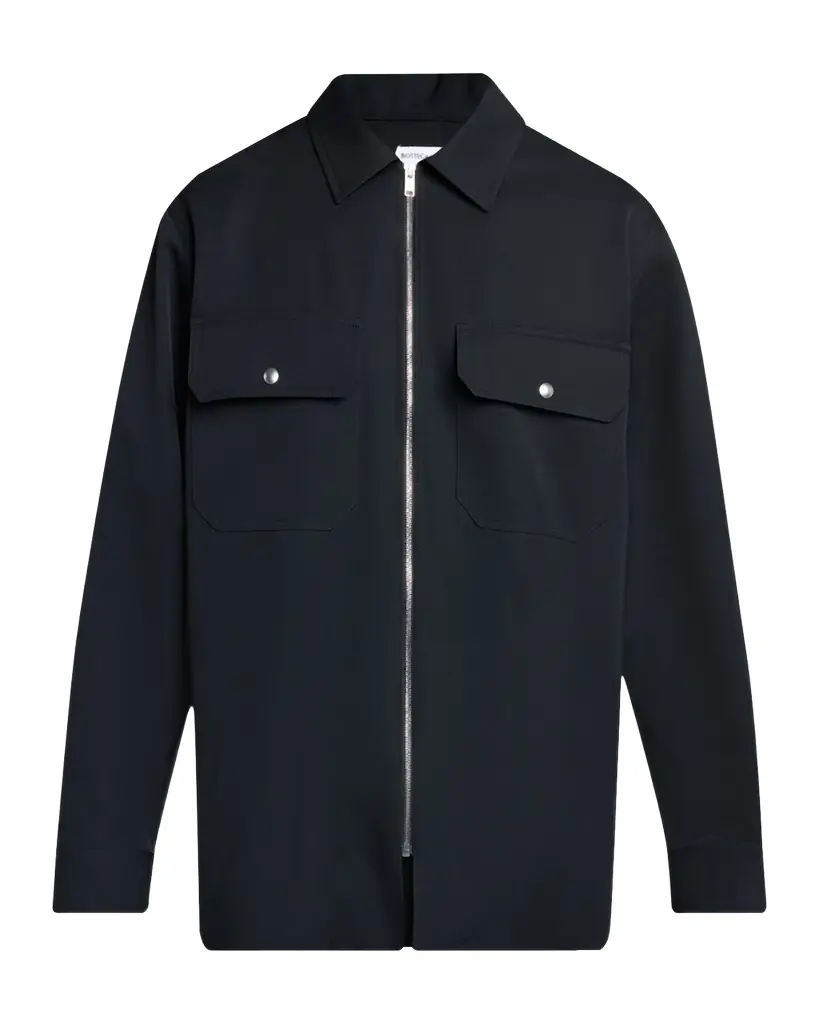 Bottega Veneta Men 's Oversized Wool Flap-Pocket Shirt Jacket