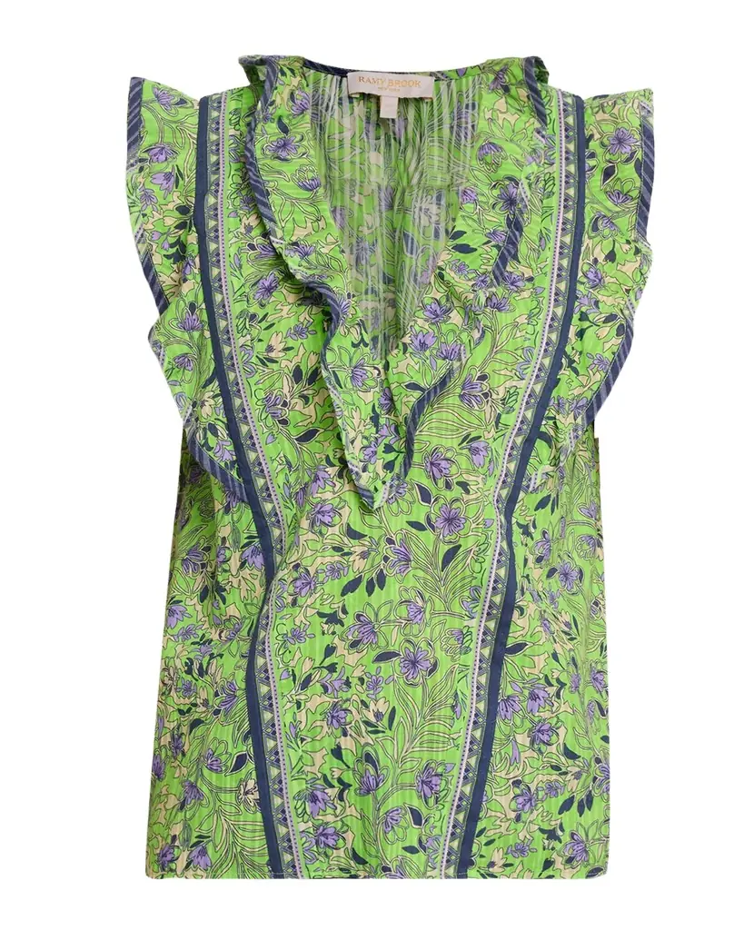 Ramy Brook Samson Printed Cotton Top