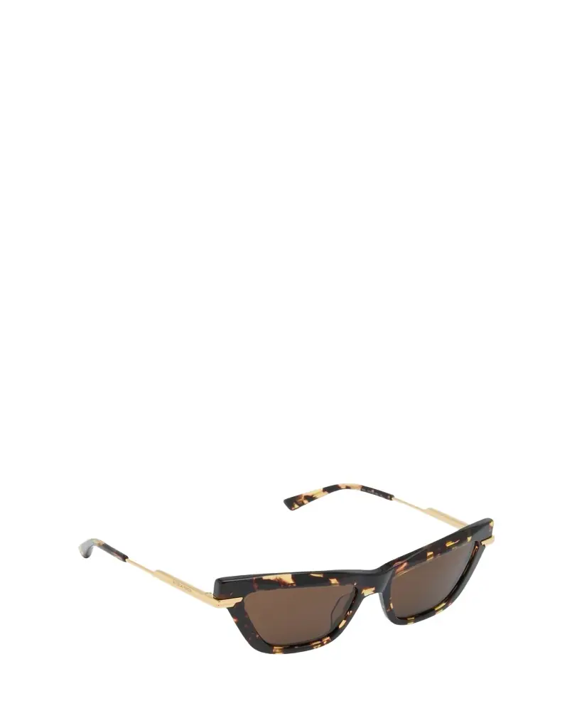 Bottega Veneta Logo Mixed-Media Cat-Eye Sunglasses