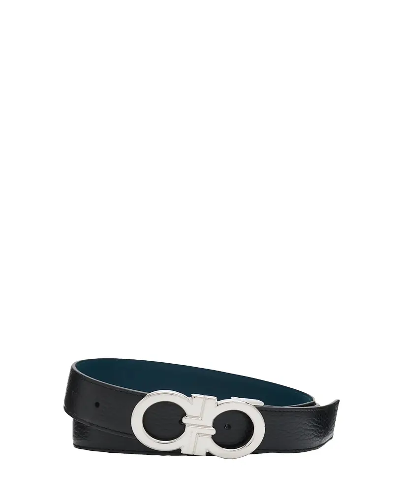 Ferragamo Men's Reversible Leather Gancini-Buckle Belt