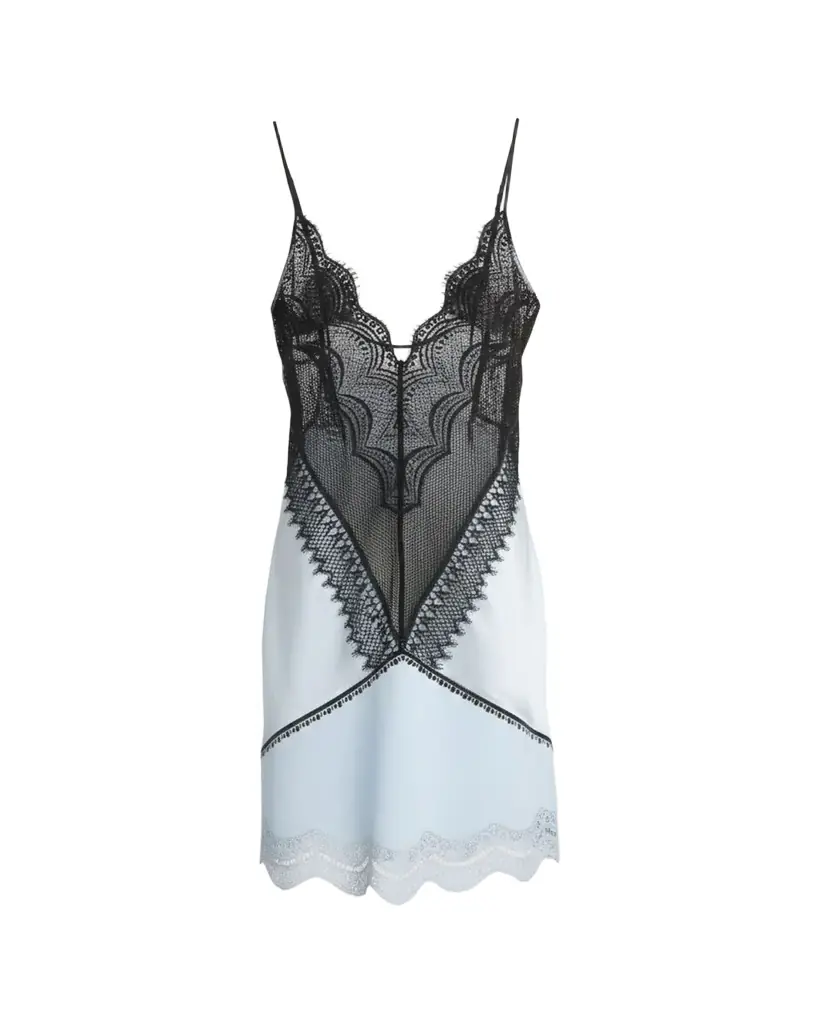 TOM FORD Backless Lace & Leather Mesh Mini Dress