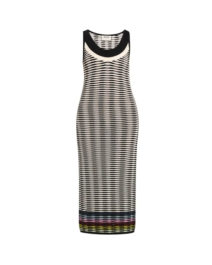 CHRISTOPHER JOHN ROGERS Wave Knit Tank Maxi Dress