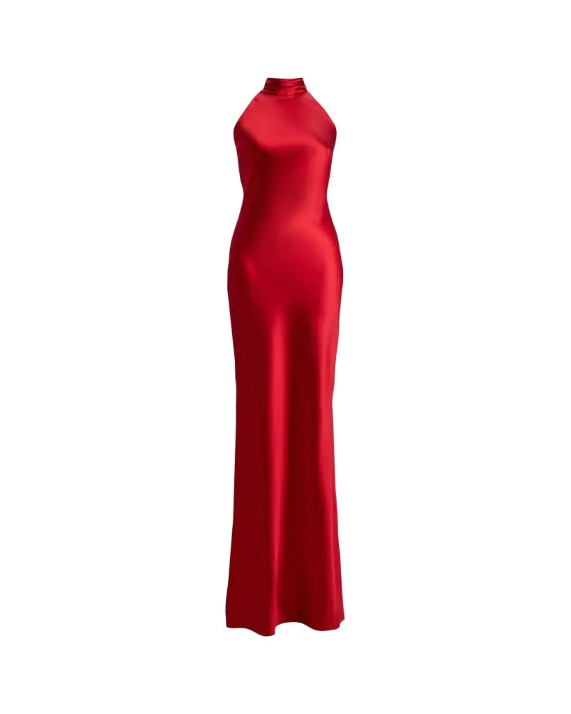Ralph Lauren Collection Chilton Stretch Satin Evening Dress