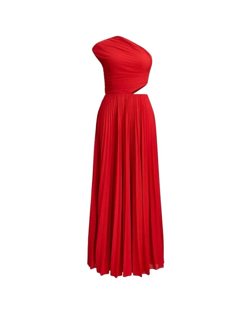 Ralph Lauren Collection Holin Pleated Jersey Evening Dress