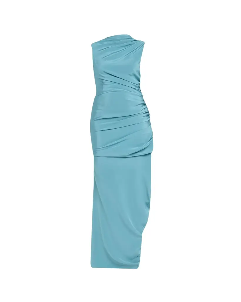 CHRISTOPHER JOHN ROGERS Silk Yanked Long Column Gown
