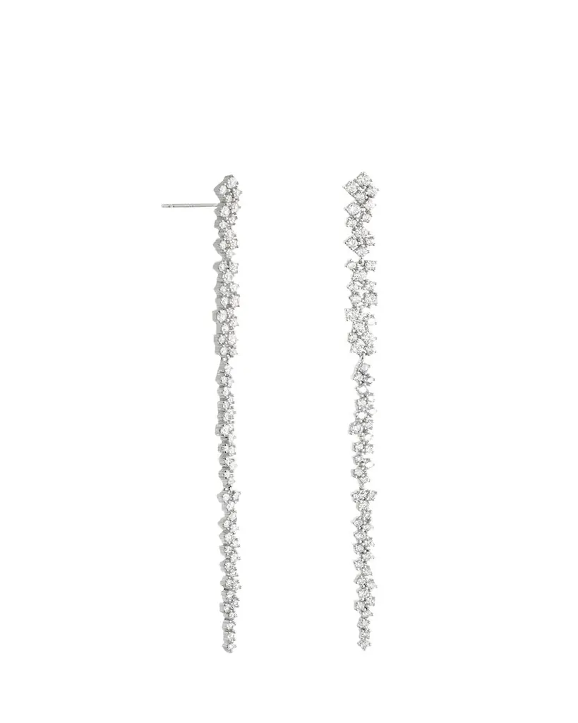 Shashi Kalista Pave Earrings with Cubic Zirconia