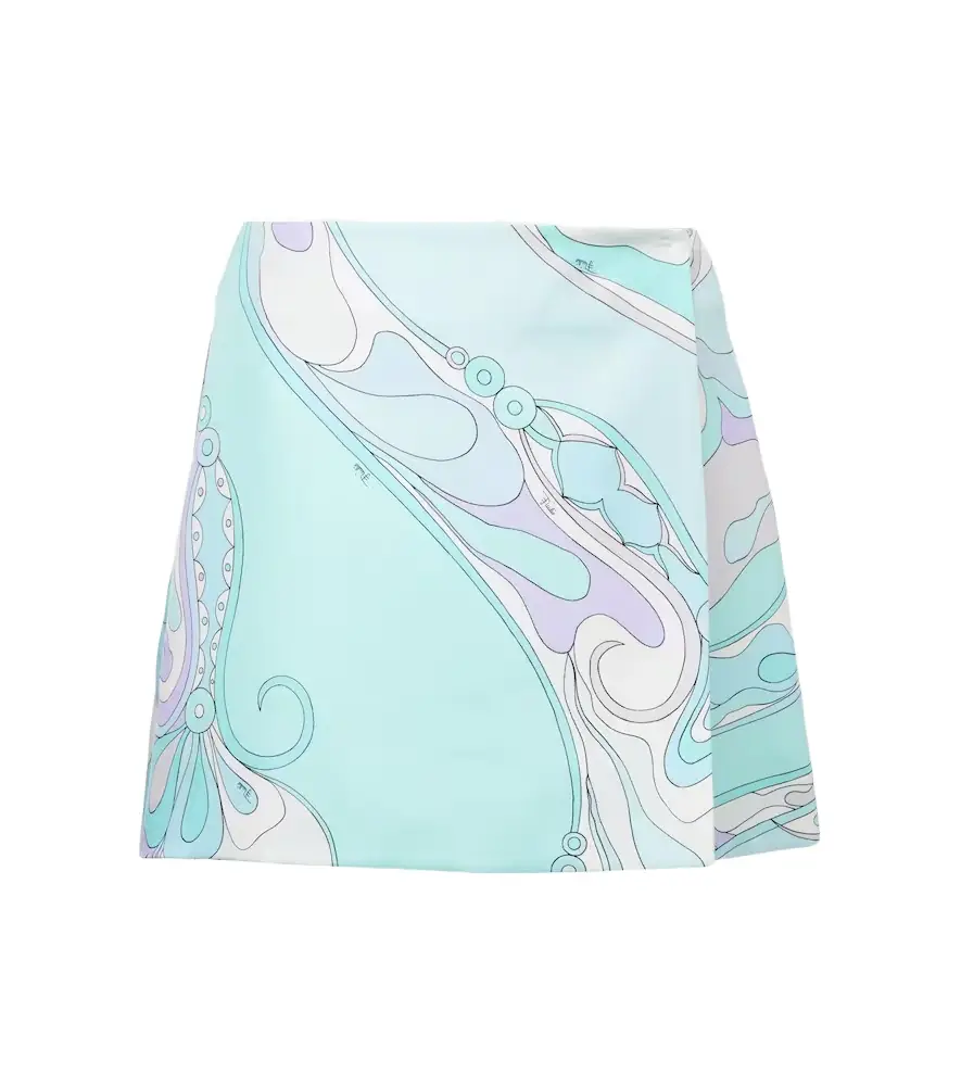 Pucci Orchidee silk twill miniskirt