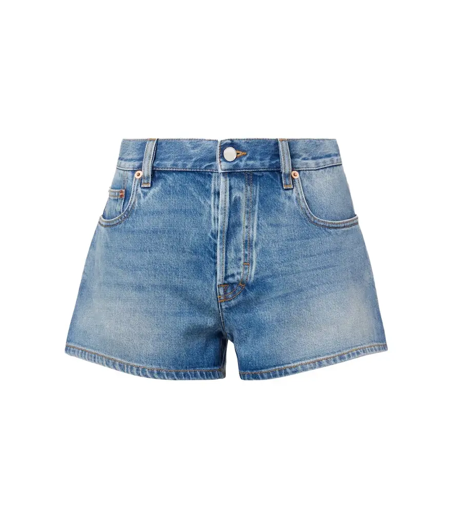 Gucci Mid-rise denim shorts