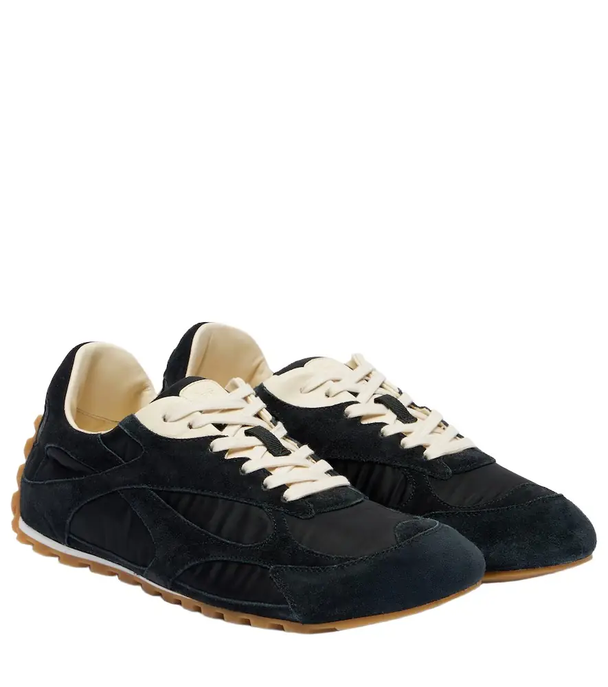 Bottega Veneta Orbit Flash suede-trimmed sneakers