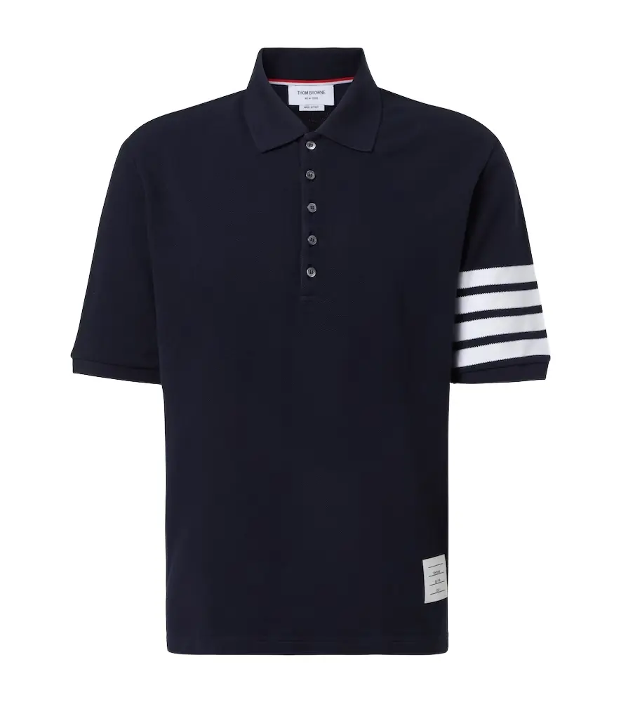 Thom Browne 4-Bar cotton polo shirt
