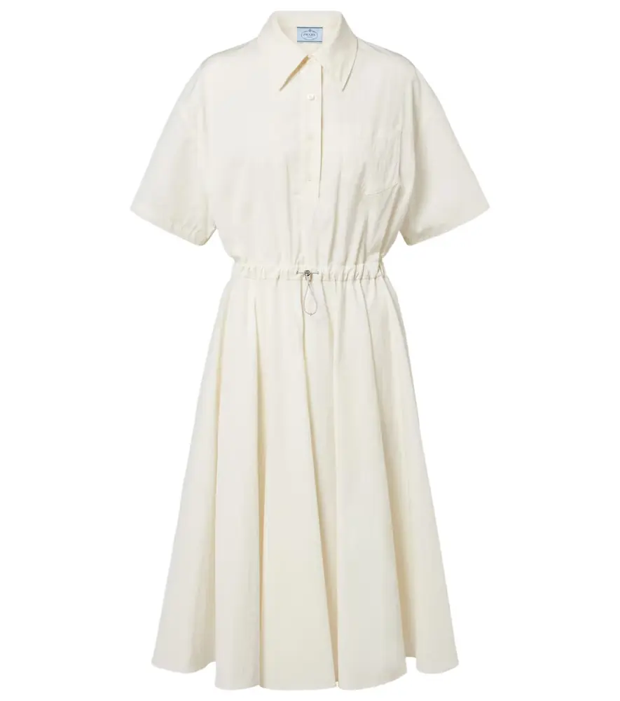 Prada Cotton-blend polo dress