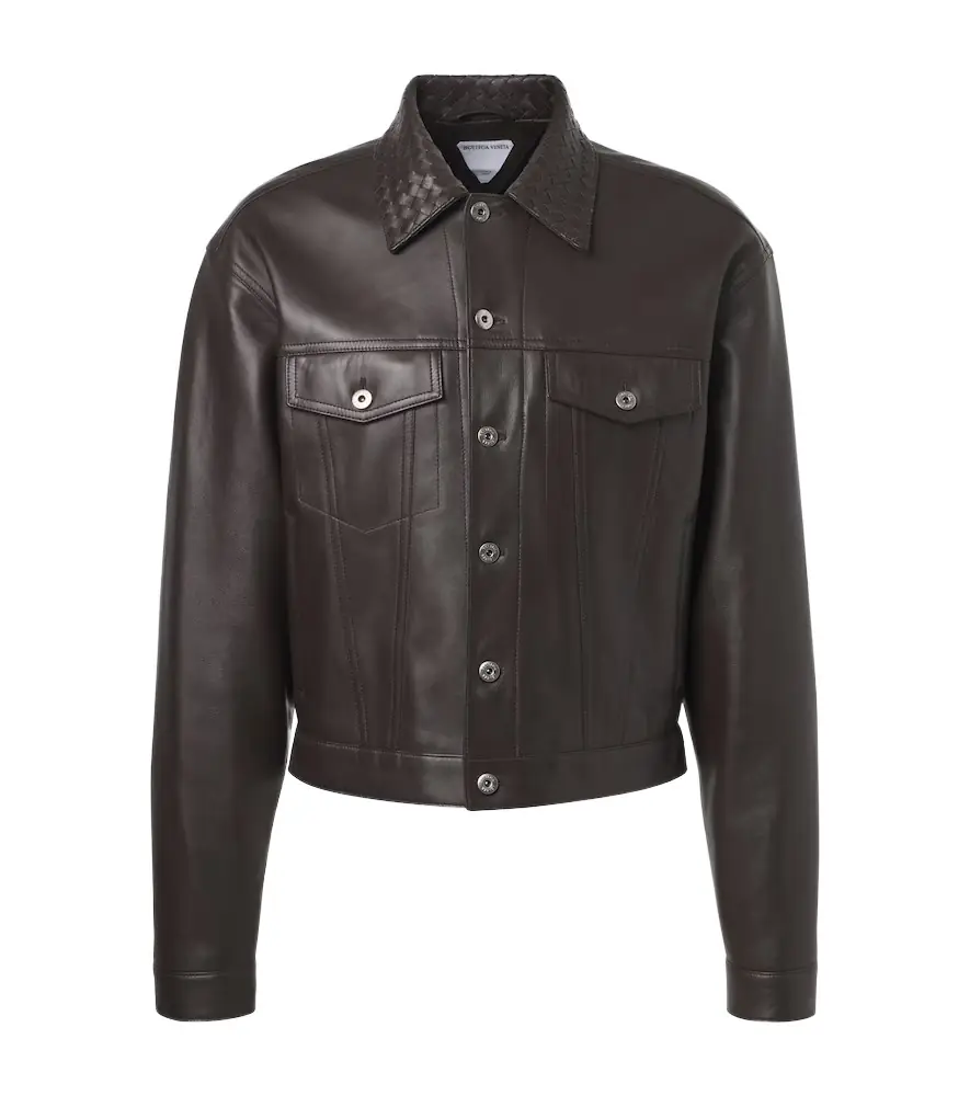 Bottega Veneta Intrecciato leather jacket