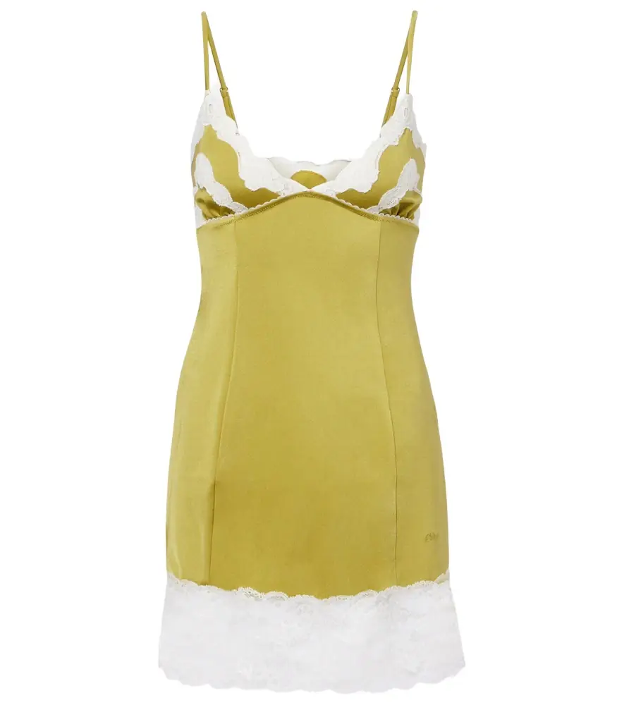 Chloe Chloé Lace-trimmed slip dress