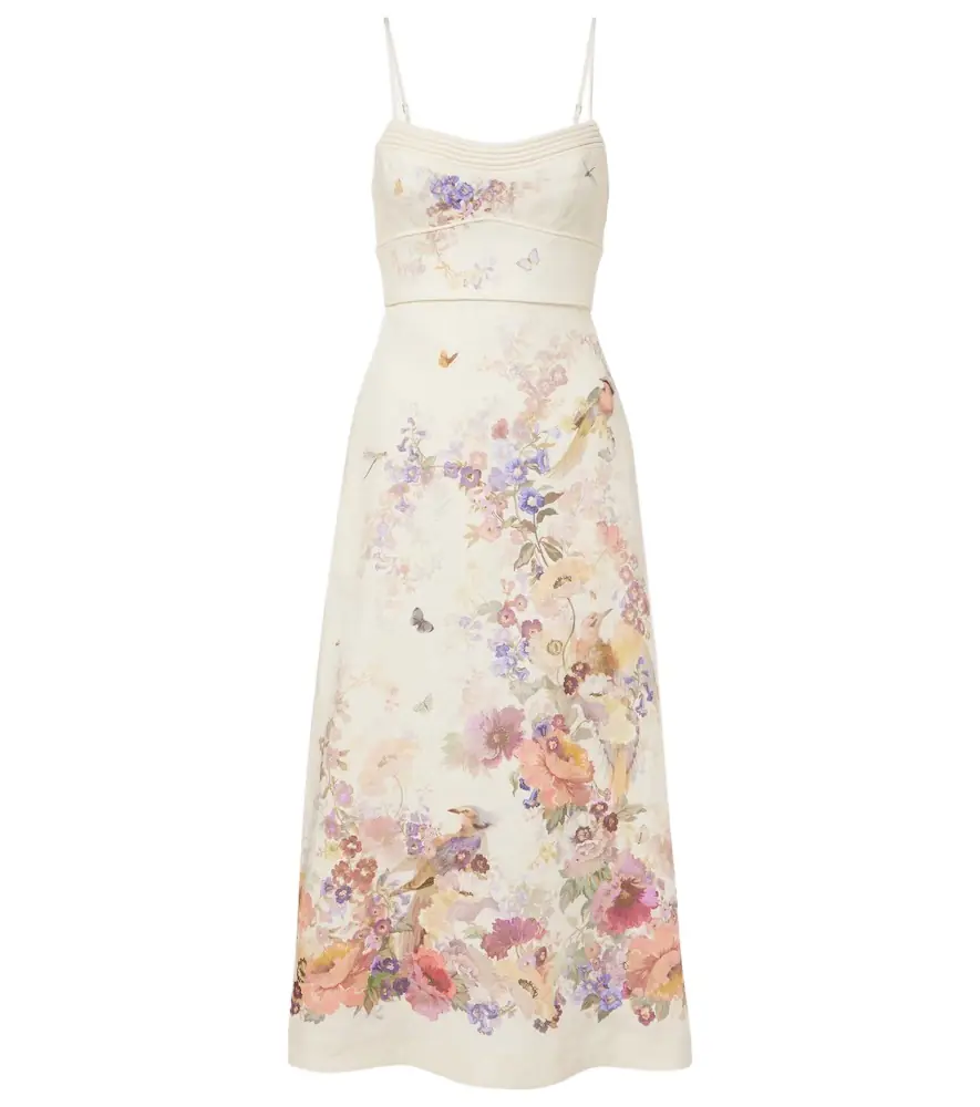 Zimmermann Alchemy floral linen midi dress