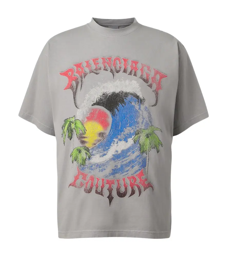 Balenciaga Printed cotton jersey T-shirt