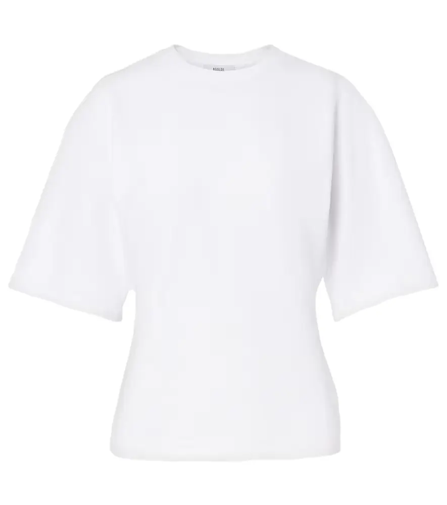 Agolde Storey gathered cotton jersey T-shirt