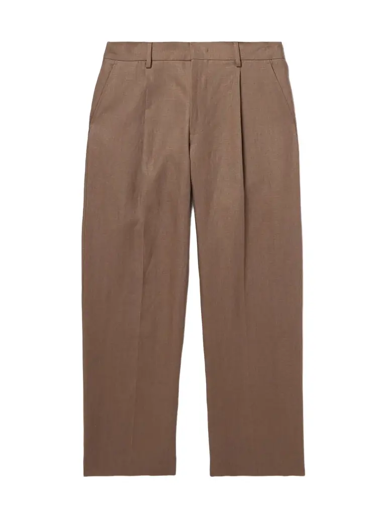 NN07 Kay 1454 Straight-Leg Pleated Linen Trousers - Men