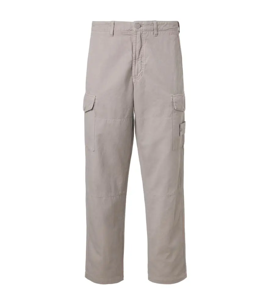 Stone Island Cotton and linen canvas cargo pants