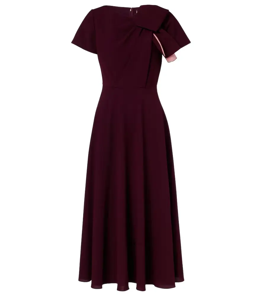Roksanda Luna bow-detail crêpe midi dress