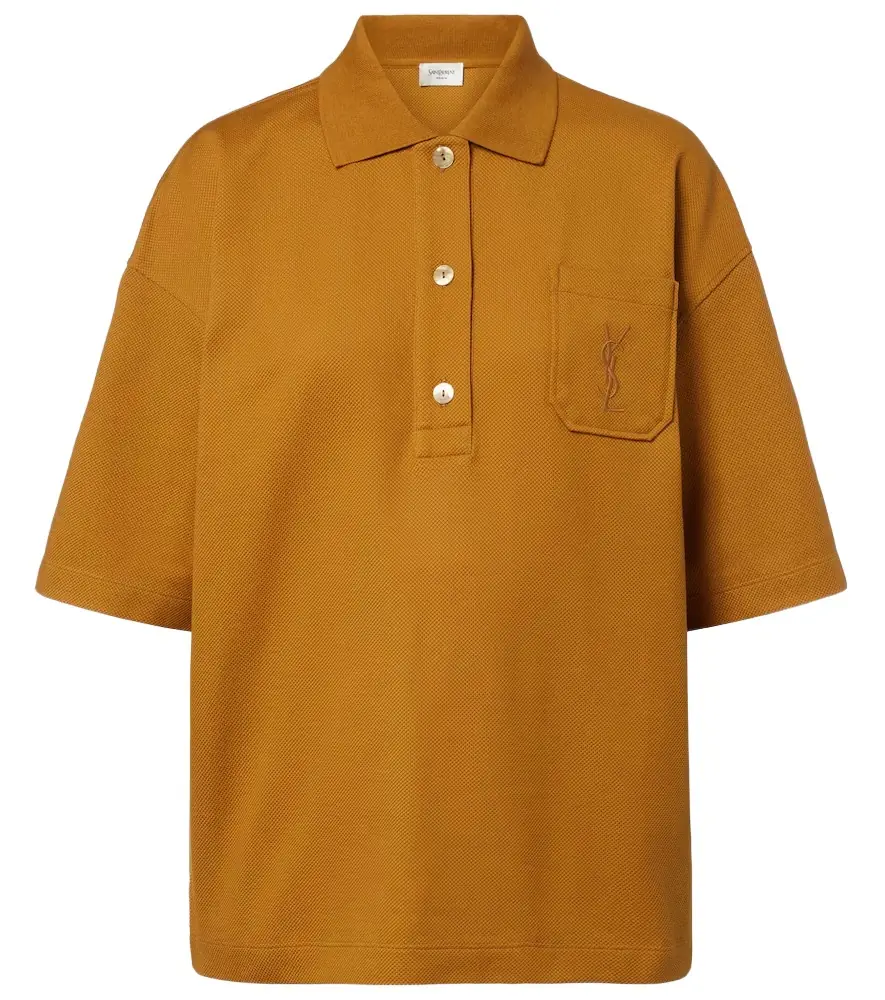 Saint Laurent Cassandre cotton polo shirt