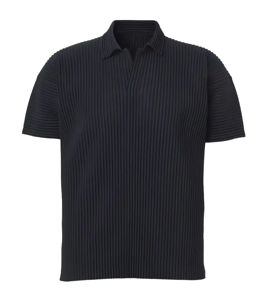 Homme Plisse Issey Miyake Homme Plissé Issey Miyake Basics pleated polo shirt