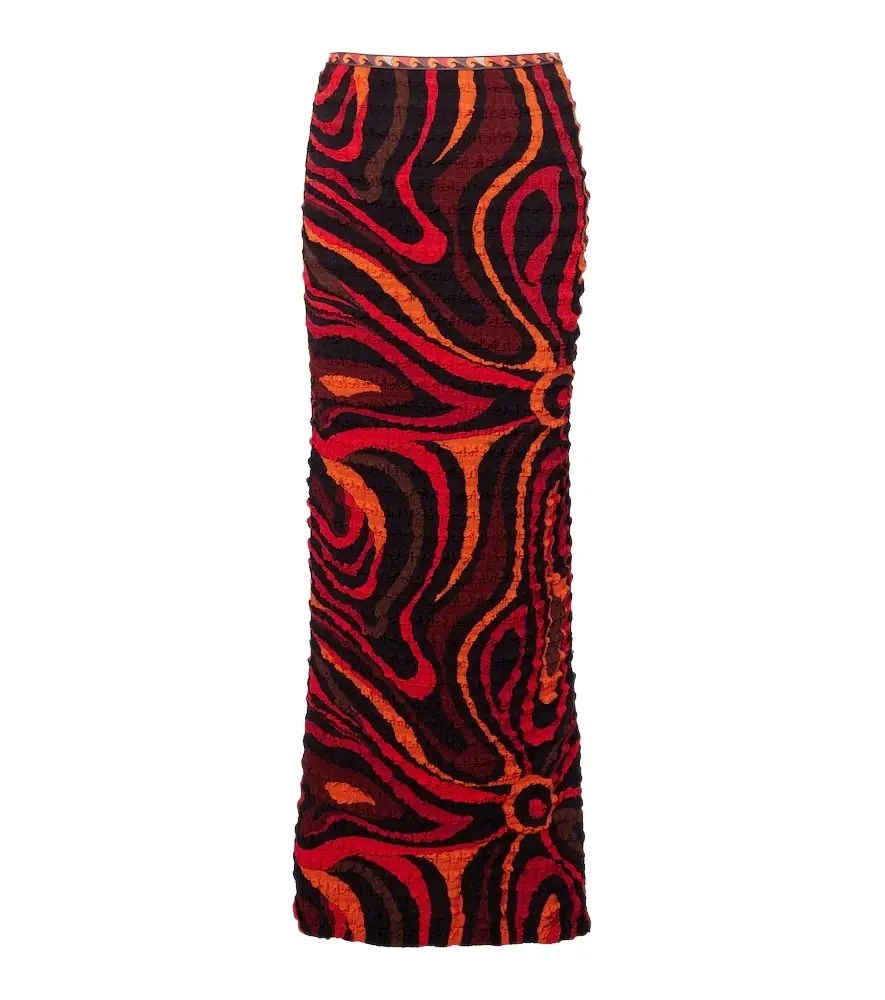 Pucci Occhi smocked maxi skirt