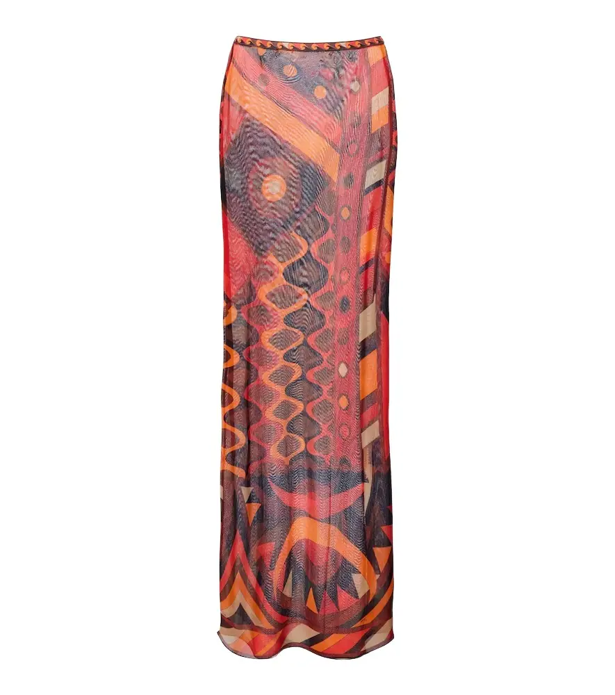 Pucci Vivara tulle maxi skirt