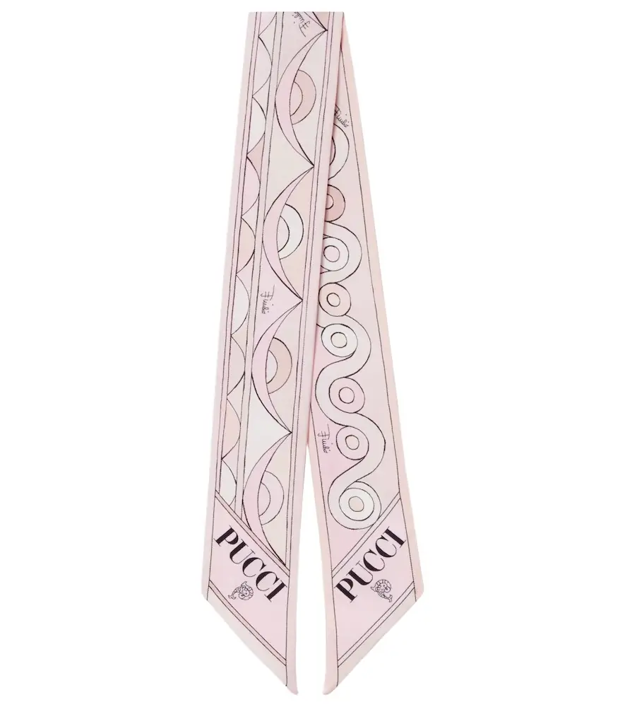 Pucci Iride and Rombi silk twill scarf