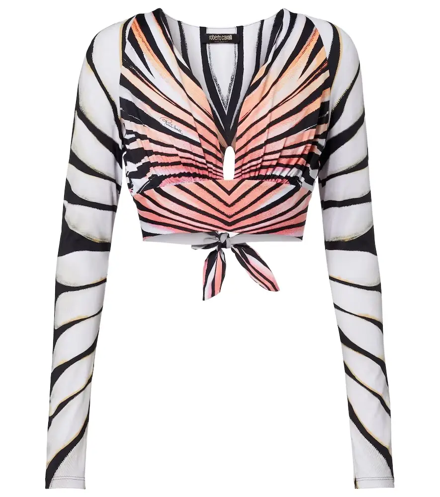 Roberto Cavalli Printed crop top