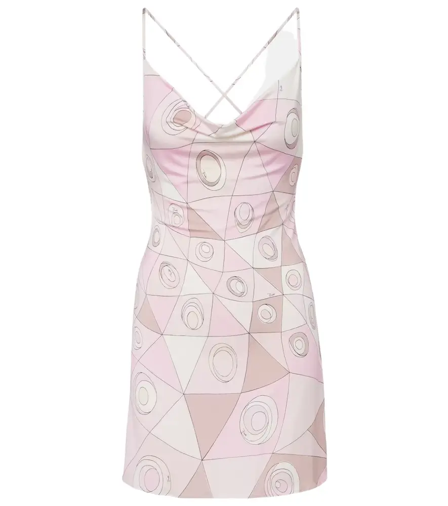 Pucci Occhi draped satin jersey minidress