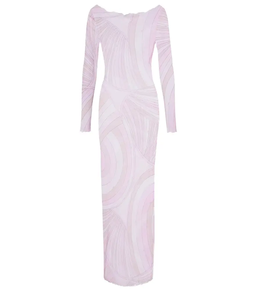 Pucci Iride sheer tulle maxi dress