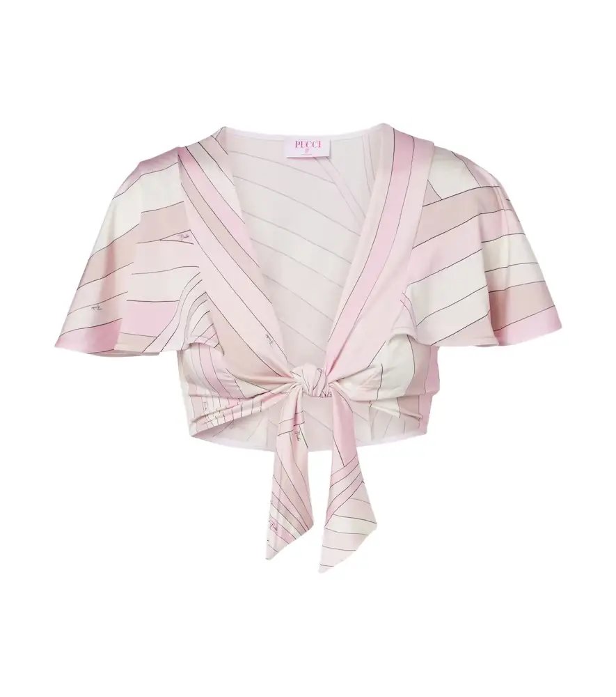 Pucci Iride jersey crop top